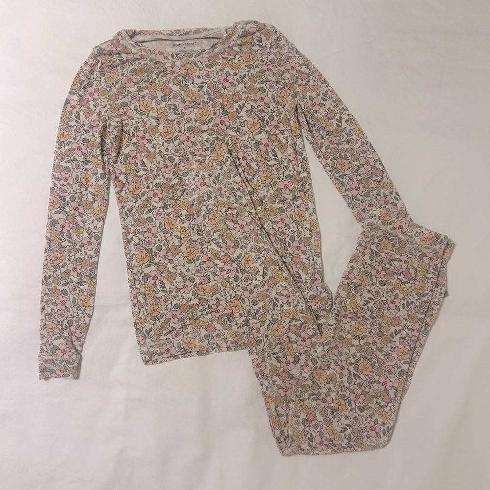 Angel Dear Pink Floral Long Sleeve Pajama Set